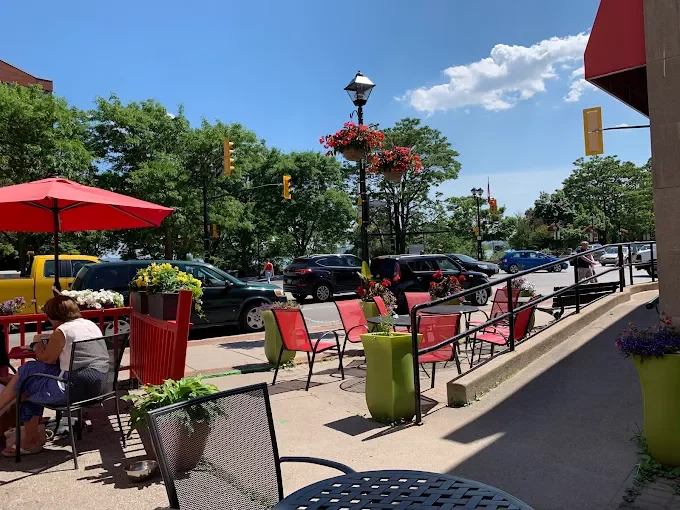 Downtown Burlington Ontario Brant Street business district cityscape